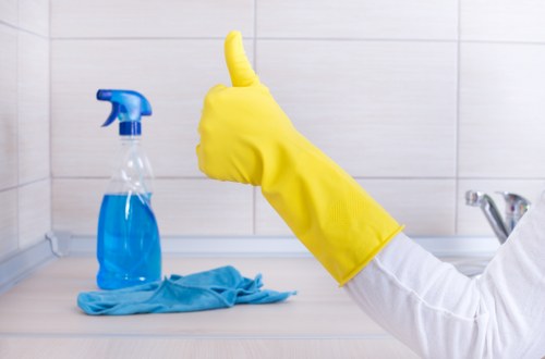 Local carpet cleaner treating high-traffic carpet areas in Kentishtown