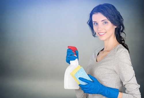 Finished carpet cleaning service with tidy room and equipment